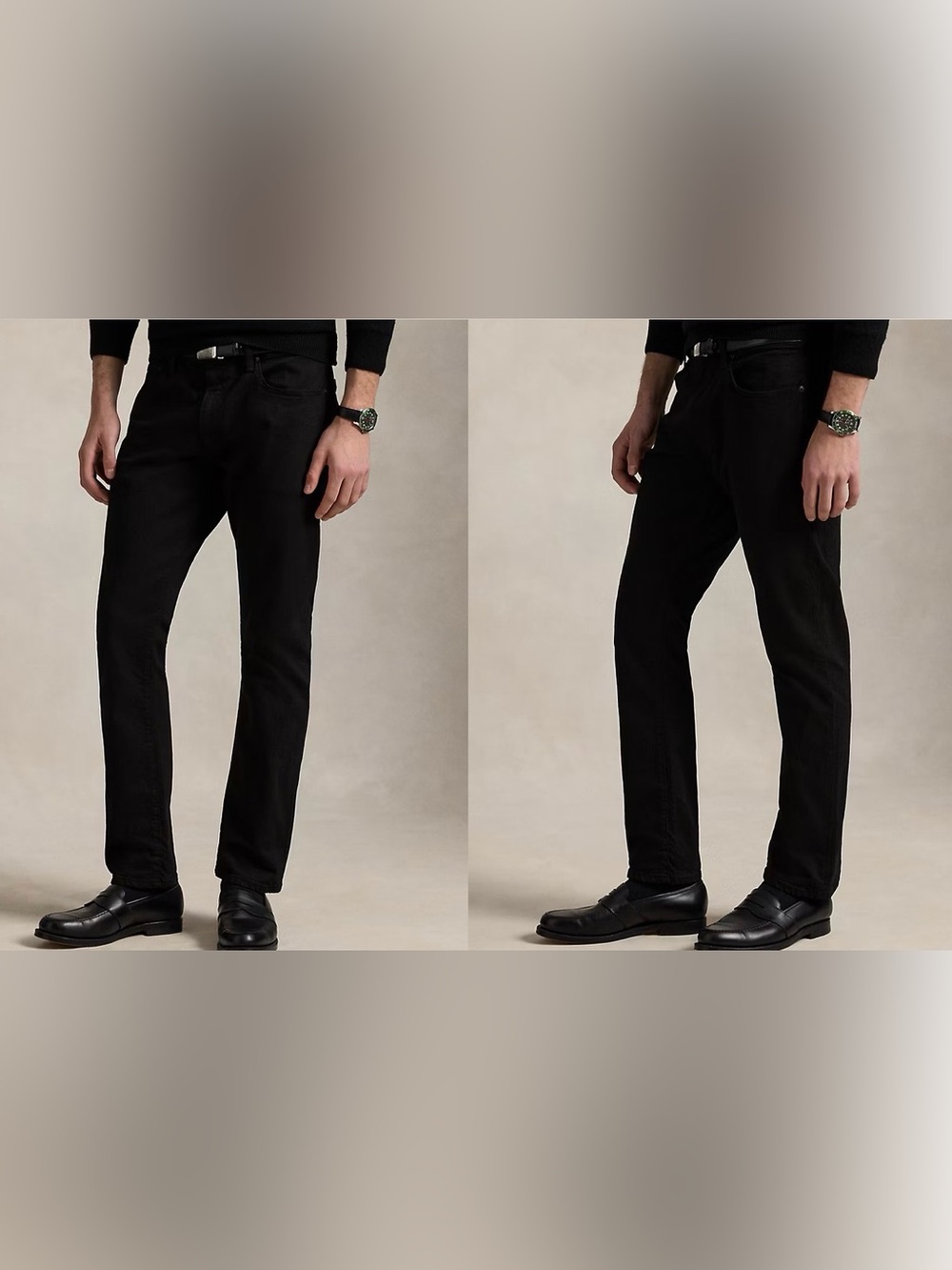 POLO RALPH LAUREN VARICK SLIM STRAIGHT JEANS BLACK 33x32 - Picture 2 of 15